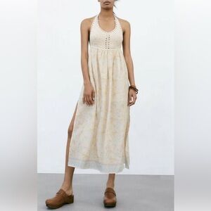 ZARA Crochet Floral Dress